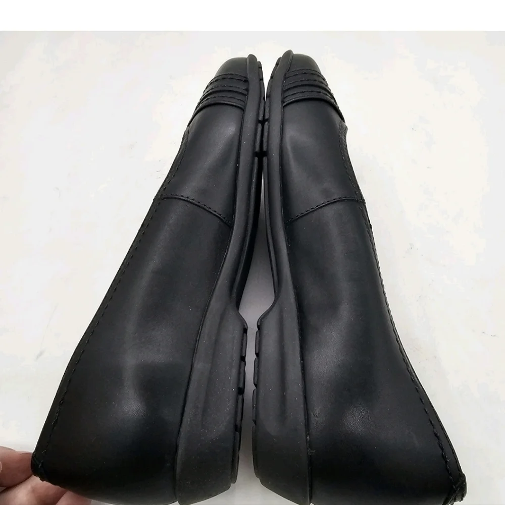 Walking Cradles Flynn Black Leather Slip On Ballet Flats Shoes Size 5 - Picture 10 of 14